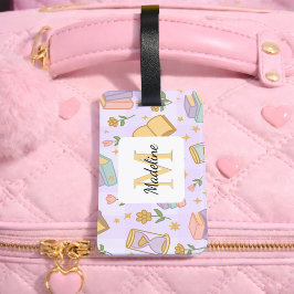 Personalized Magic Books Girl Purple Name Bagagelabel