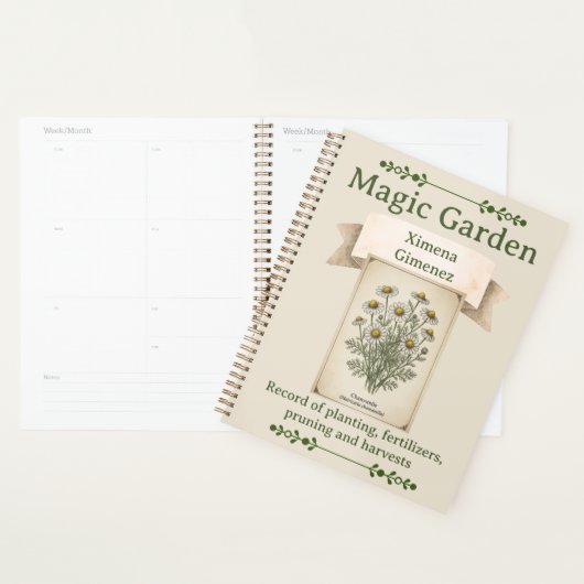 Personalized Magic Garden Journal - Chamomile (Devant avec enveloppe)