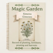 Personalized Magic Garden Journal - Chamomile (Devant)