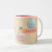 Personalized Magic Potion Bottle Pattern Tweekleurige Koffiemok (Voorkant rechts)