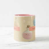Personalized Magic Potion Bottle Pattern Tweekleurige Koffiemok (Center)