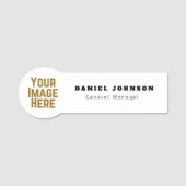 Personalized Magnetic Company Employee Name Tag (Voorkant)