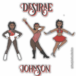 Personalized Majorette / 3- Style Sheer White #1 Sticker