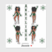 Personalized Majorette / Dancer Stickers Forest #1 (Feuille)