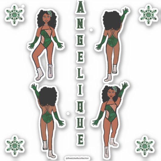 Personalized Majorette / Dancer Stickers Forest #1 (Devant)