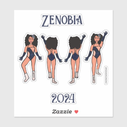 Personalized Majorette / Dancer Stickers Indigo #2 (Feuille)