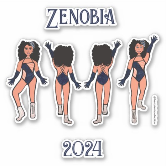 Personalized Majorette / Dancer Stickers Indigo #2 (Devant)