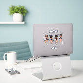 Personalized Majorette / Dancer Stickers Indigo #2 (Ordinateur portable sur le bureau)