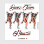 Personalized Majorette / Dancer Stickers Merlot (Feuille)