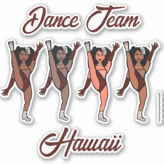 Personalized Majorette / Dancer Stickers Merlot (Devant)