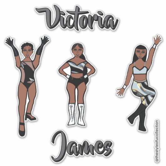 Personalized Majorette Silver Black Twist #1 Sticker (Voorkant)