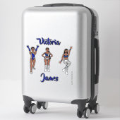 Personalized Majorette Silver Blue Twist #1 Sticker (Koffer)