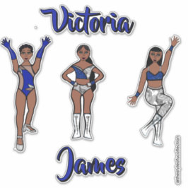 Personalized Majorette Silver Blue Twist #1 Sticker
