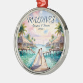 Personalized Maldives Honeymoon Metalen Ornament (Links)