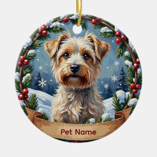 Personalized Maltese Christmas Keramisch Ornament (Voorkant)