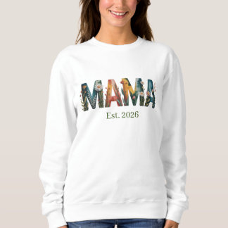 Personalized Mama Est Year Floral Mother Gift Trui