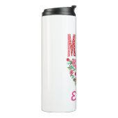 Personalized Mama Heart Floral Custom Gift Thermosbeker (Gedraaid links)