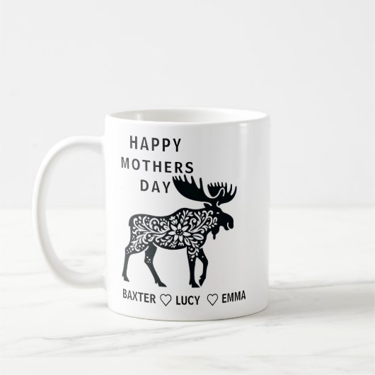 Personalized Mama Moose Mug | Mother’s Day (Gauche)