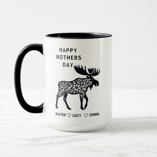 Personalized Mama Moose Mug | Mother’s Day (Gauche)