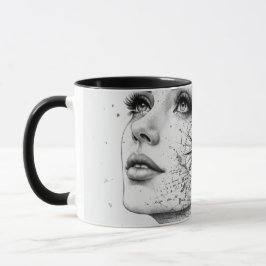 Personalized Map Compass Woman Art Vintage Chic Mok