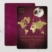 Personalized Map of Love Journey Wedding Kaart (Voorkant / Achterkant)