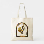 Personalized March Birth Month Flower Tote Bag (Dos)