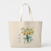 Personalized March Daffodil Tote Bag (Achterkant)