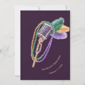 Personalized Mardi Gras Jazz Party Invitation (Devant)