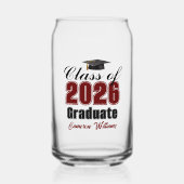 Personalized Maroon Black Class of 2026 Graduation (Recto)