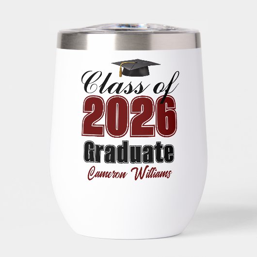 Personalized Maroon Class of 2026 Graduation (Avant)