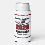 Personalized Maroon Class of 2026 Graduation Party (Seltzer Voorkant)