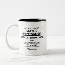 Personalized Mayor Thank You Mug Civic Leader Gift Tweekleurige Koffiemok