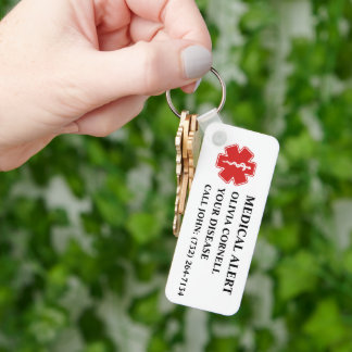 Personalized Medical Alert Medical Information ID Sleutelhanger