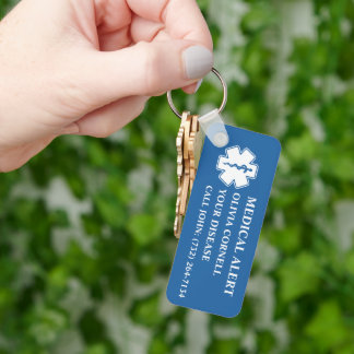 Personalized Medical Alert Medical Information ID Sleutelhanger