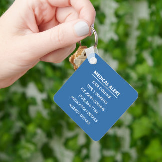 Personalized Medical Alert Medical Information ID Sleutelhanger