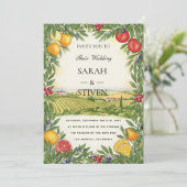 Personalized Mediterranean Wedding Invitation (Debout devant)