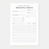 Personalized Meeting Notes Post-It® Notes (Devant)
