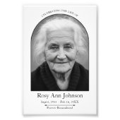 Personalized Memorial Funeral Photo Poster (Devant)
