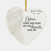 Personalized Memorial Photo Heart Keramisch Ornament (Voorkant)