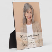 Personalized Memorial Photo Plaque (Côté)