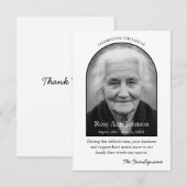 Personalized Memorial Thank You Card Bedankkaart (Voorkant / Achterkant)