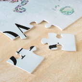Personalized mermaid & sea animals puzzle for girl (Côté)