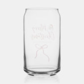 Personalized Merry Christmas Can Glass - Holiday D (Verso)