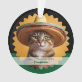 Personalized Merry Christmas Cat  (devant)