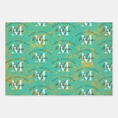 Personalized Merry Christmas Copper Monogram  Inpakpapier Vel (Voorkant 3)