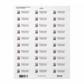 Personalized Merry Christmas Cute Panda Bear Etiket (Full Sheet)