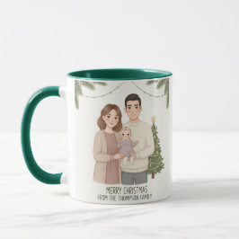 Personalized Merry Christmas Family Mug Mok