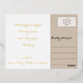 Personalized Merry Christmas Family Photo Holiday Folie Uitnodiging Briefkaart (Achterkant)