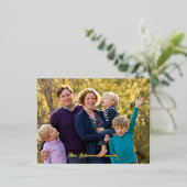 Personalized Merry Christmas Family Photo Holiday Folie Uitnodiging Briefkaart (Staand Voorkant)