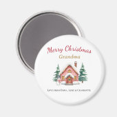 Personalized Merry Christmas Grandma Magnet (Recto/Verso)
